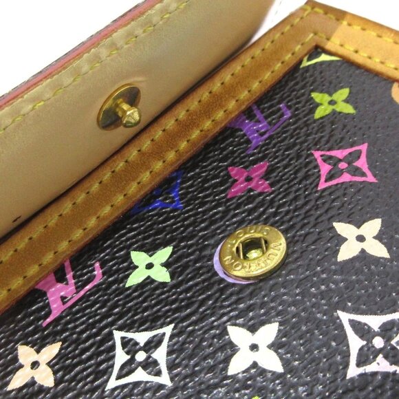 Auth LOUIS VUITTON Porte Monnaie Plat M92656 Noir Monogram Multicolore - MI0015 - Picture 4 of 11